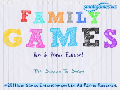 Family Games – Pen and Paper Edition