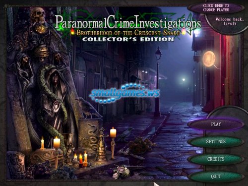 Paranormal Crime Investigations: Brotherhood of the Crescent Snake Collectors Edition